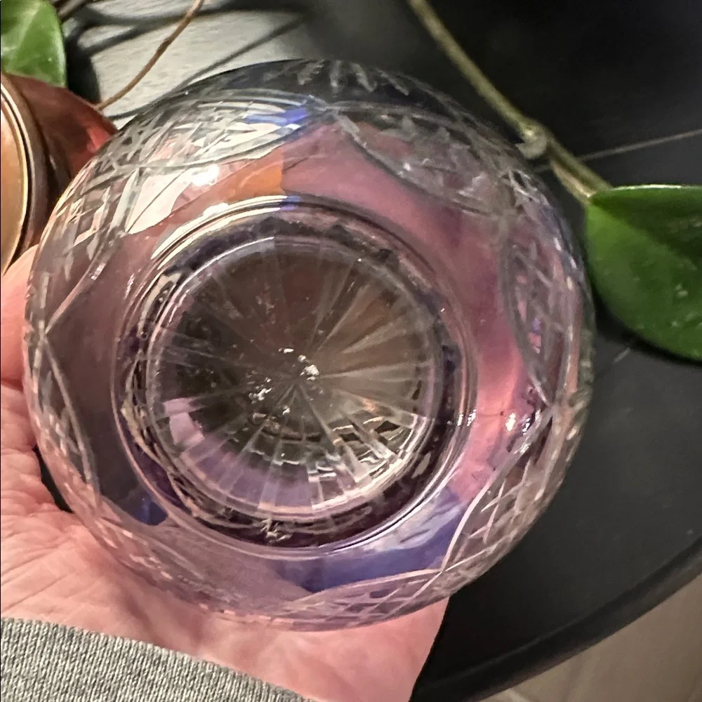 Antique/Vintage Cut Glass Jars with Copper Lids - Picture 5 of 8